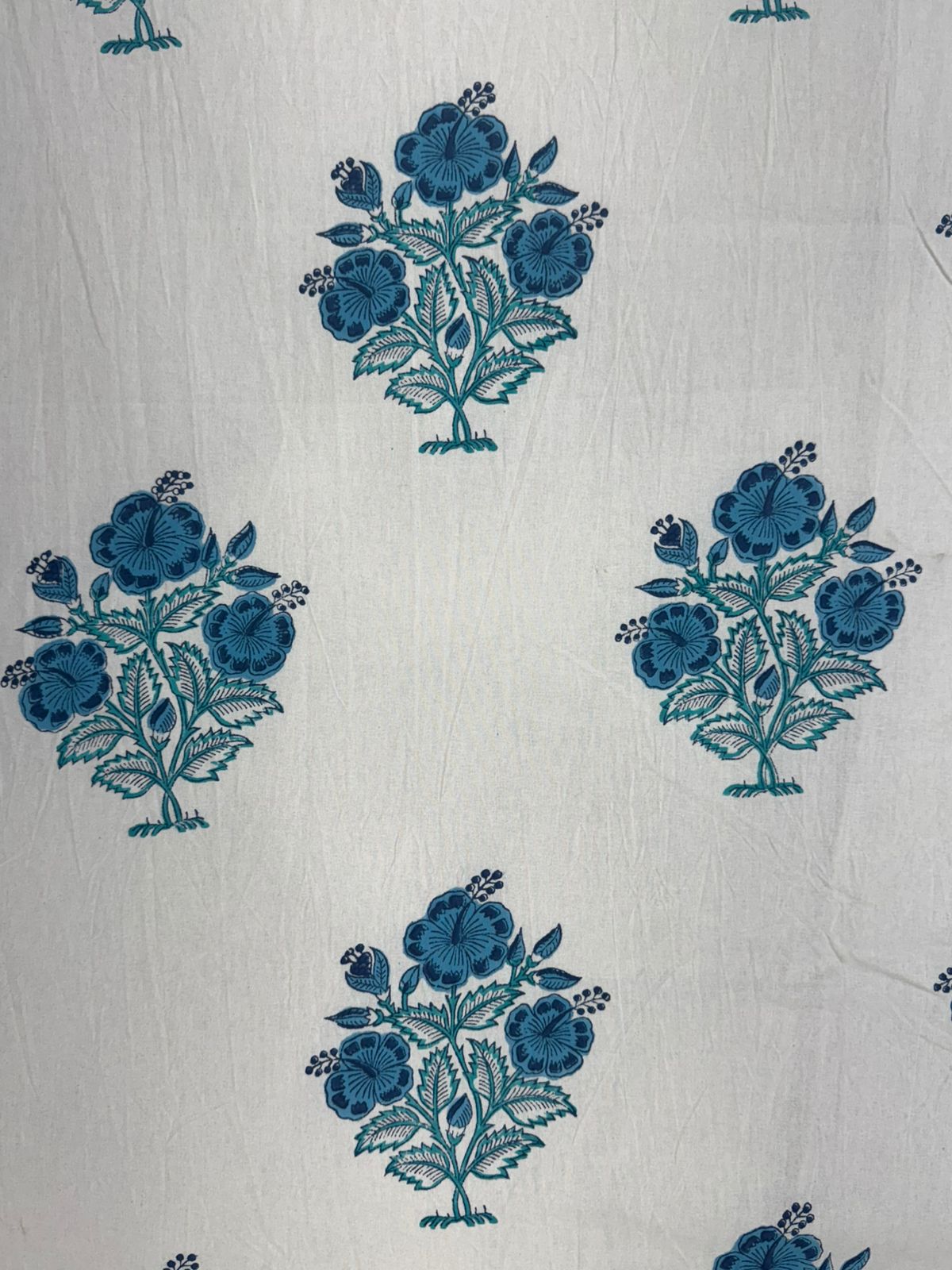 Blue Breeze Boota Double Bedsheet with Pillow Covers