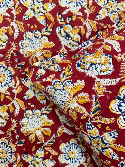 Red Blossom Double Bedsheet with Pillow Covers