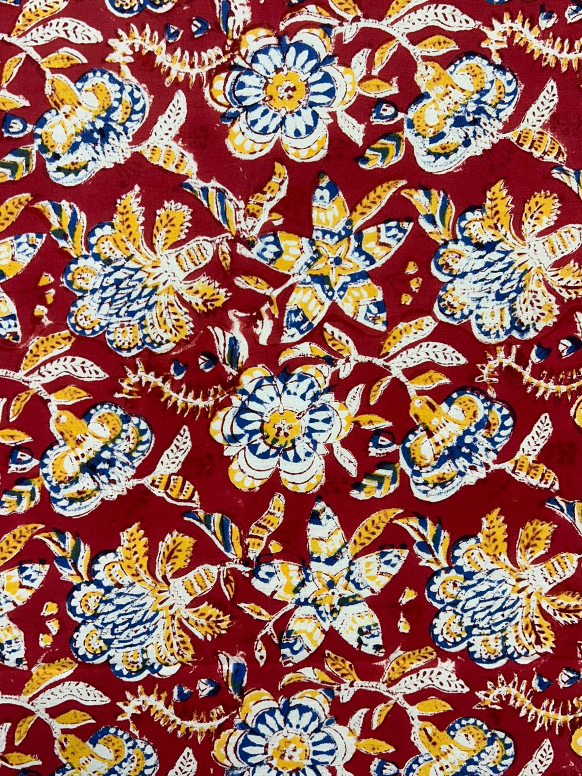 Red Blossom Double Bedsheet with Pillow Covers