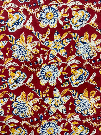 Red Blossom Double Bedsheet with Pillow Covers