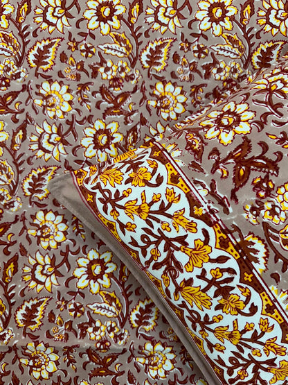 Brown Whispers Double Bedsheet with Pillow Covers