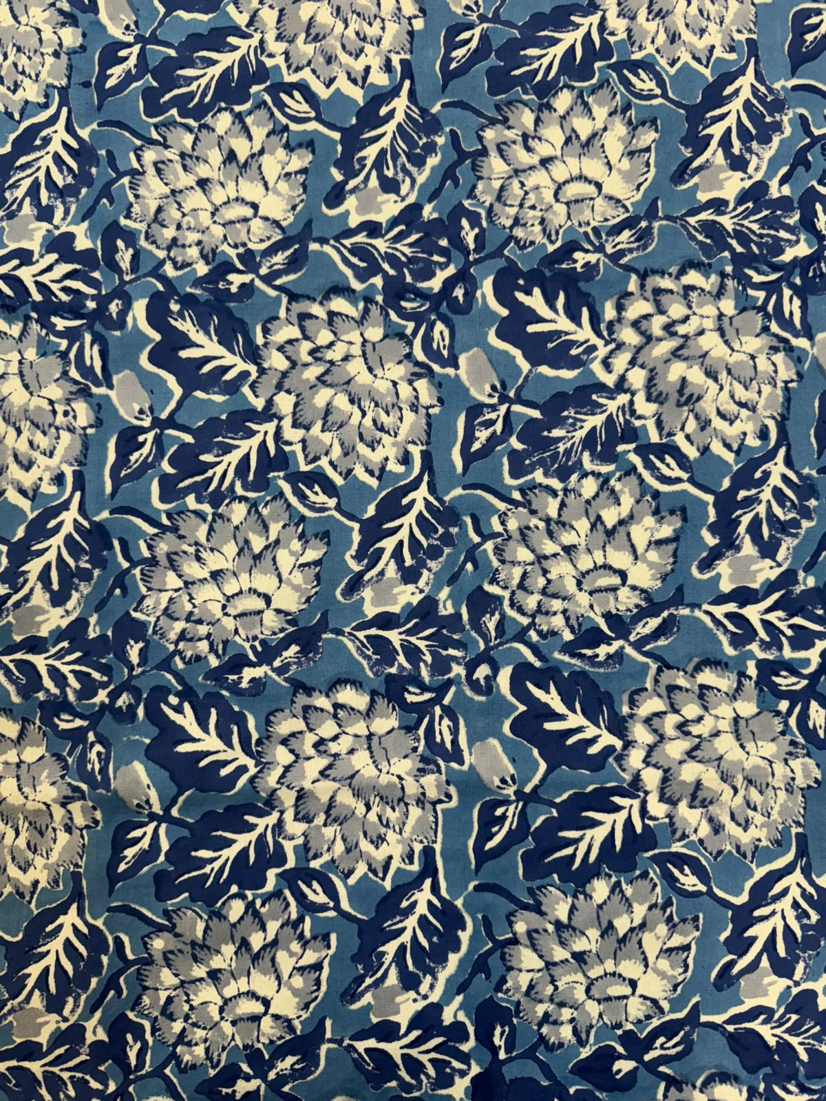 Blue Blossom Double Bedsheet with Pillow Covers