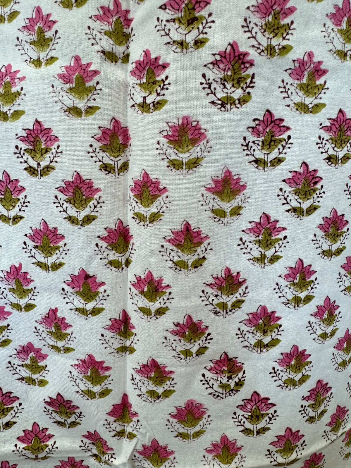 Block Printed Cotton Curtains 7ft Set(2pcs)