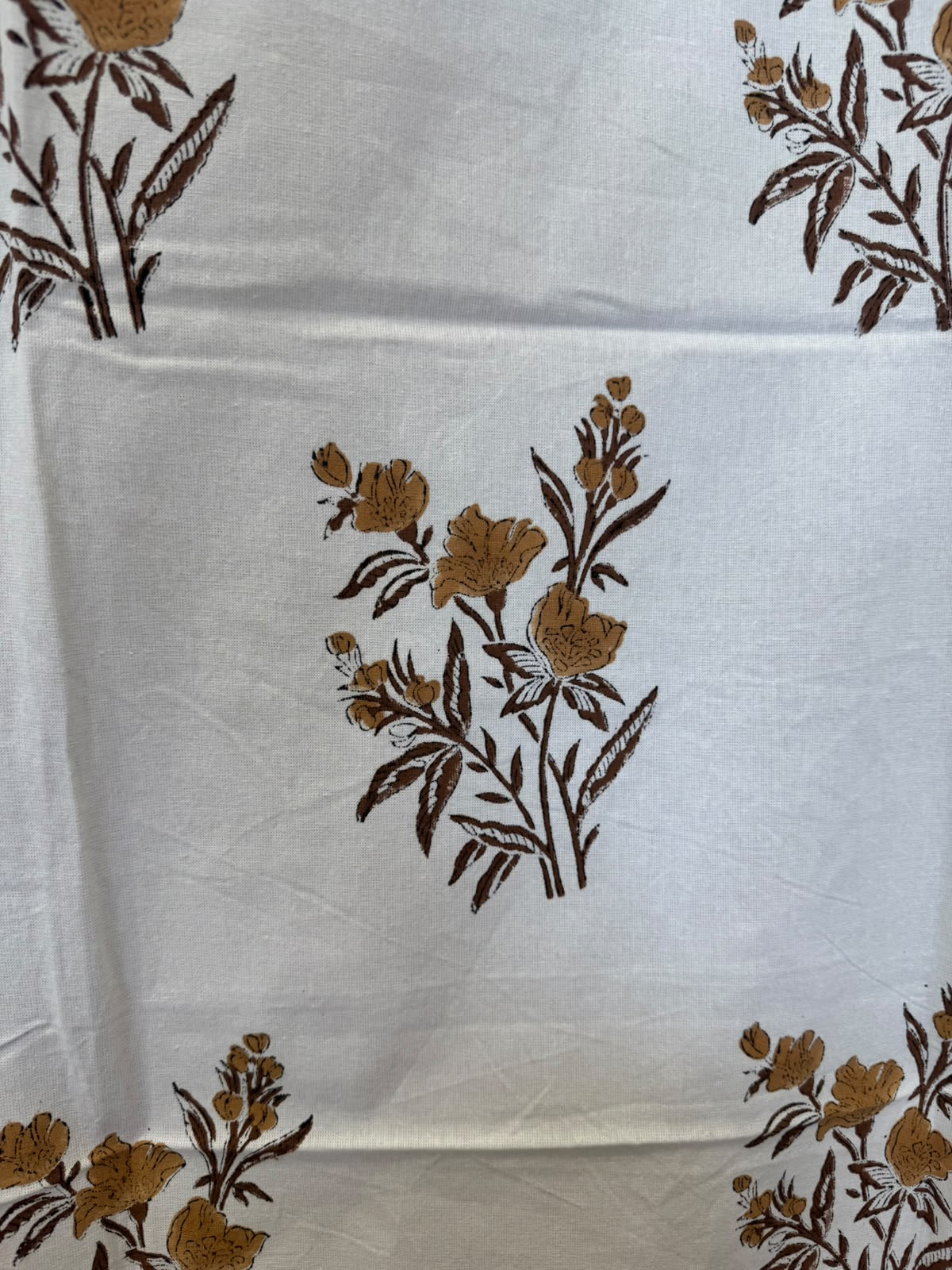 Block Printed Cotton Curtains 7ft Set(2pcs)