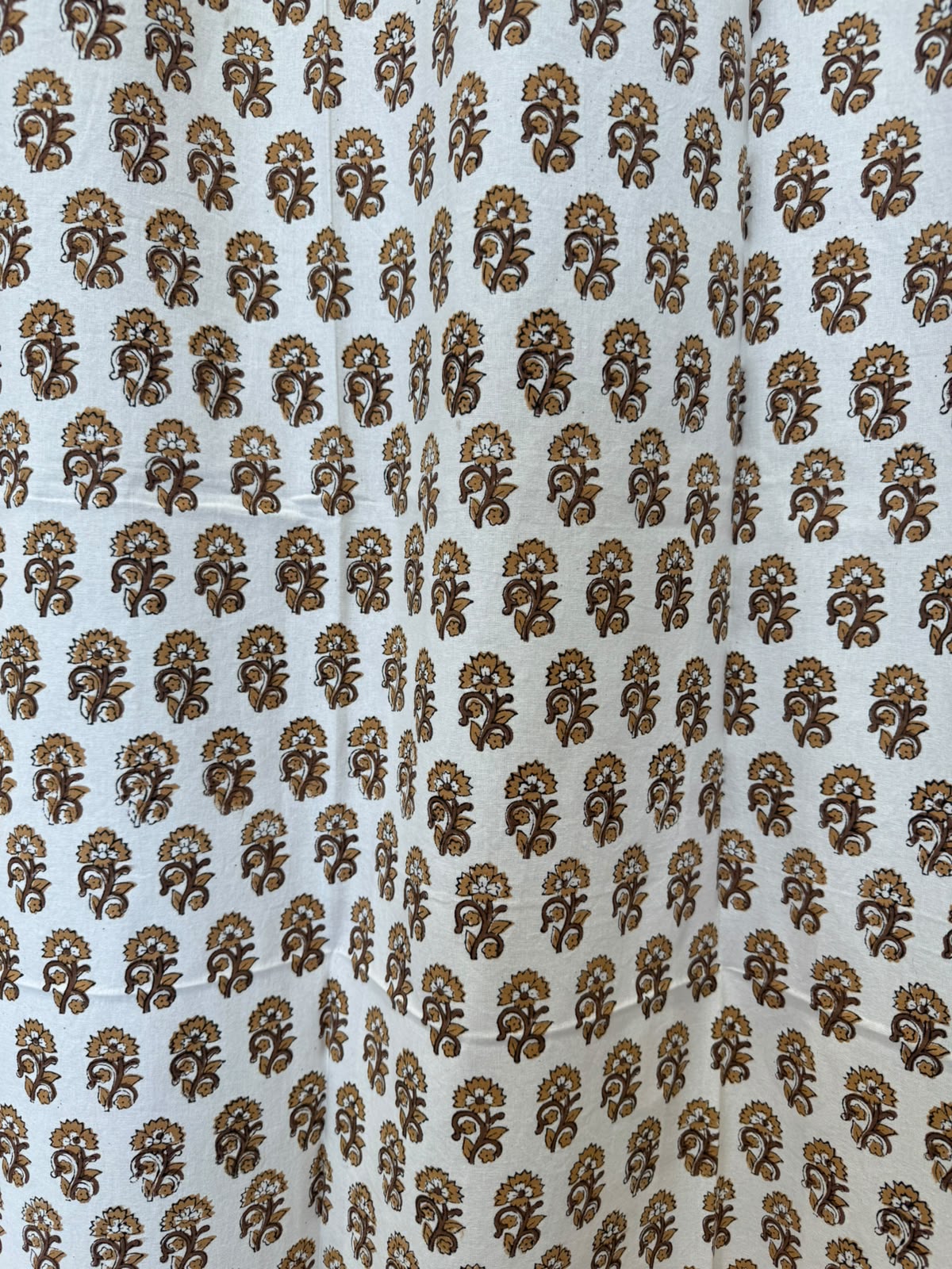 Block Printed Cotton Curtains 7ft Set(2pcs)