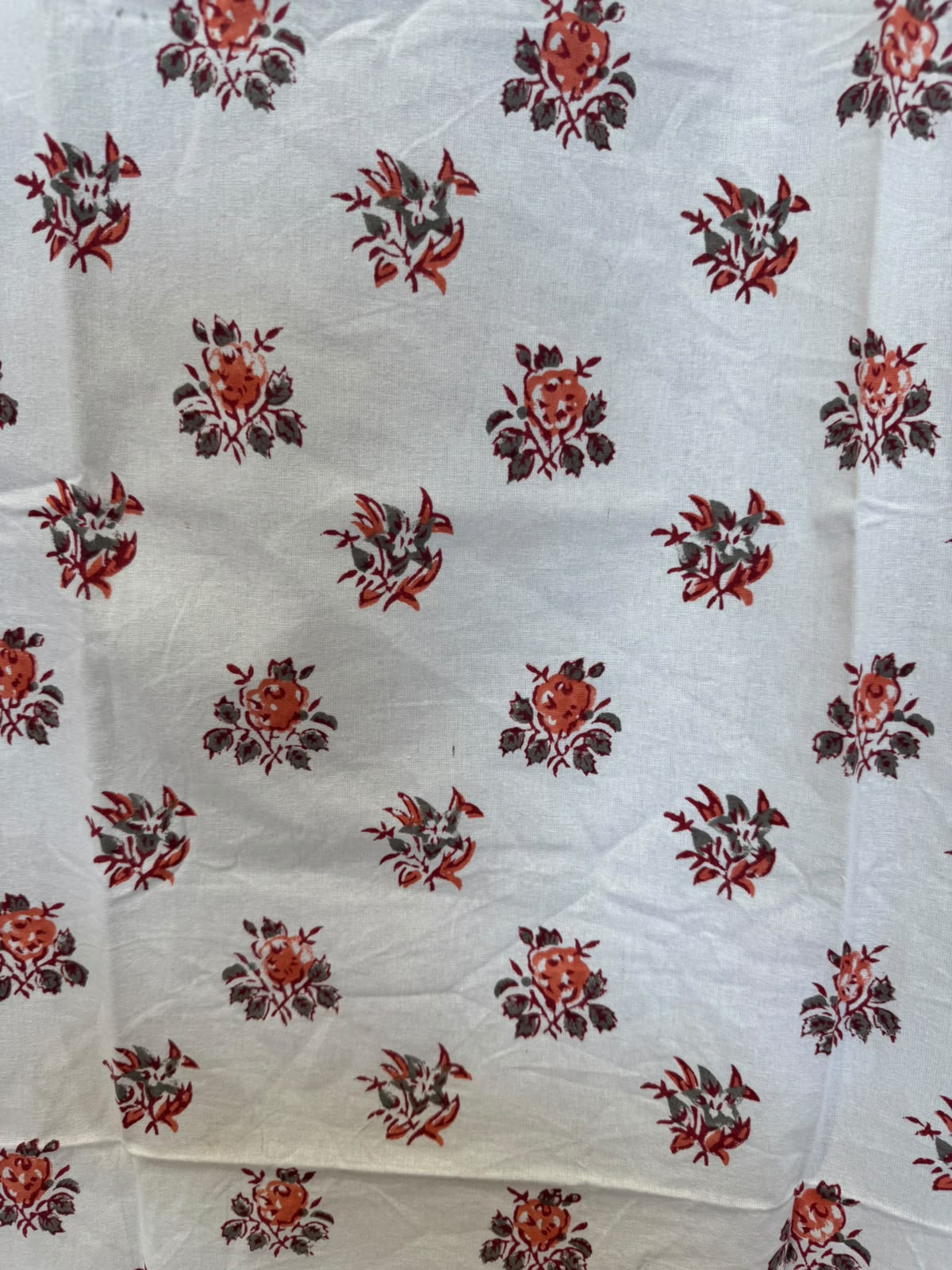 Block Printed Cotton Curtains 7ft Set(2pcs)