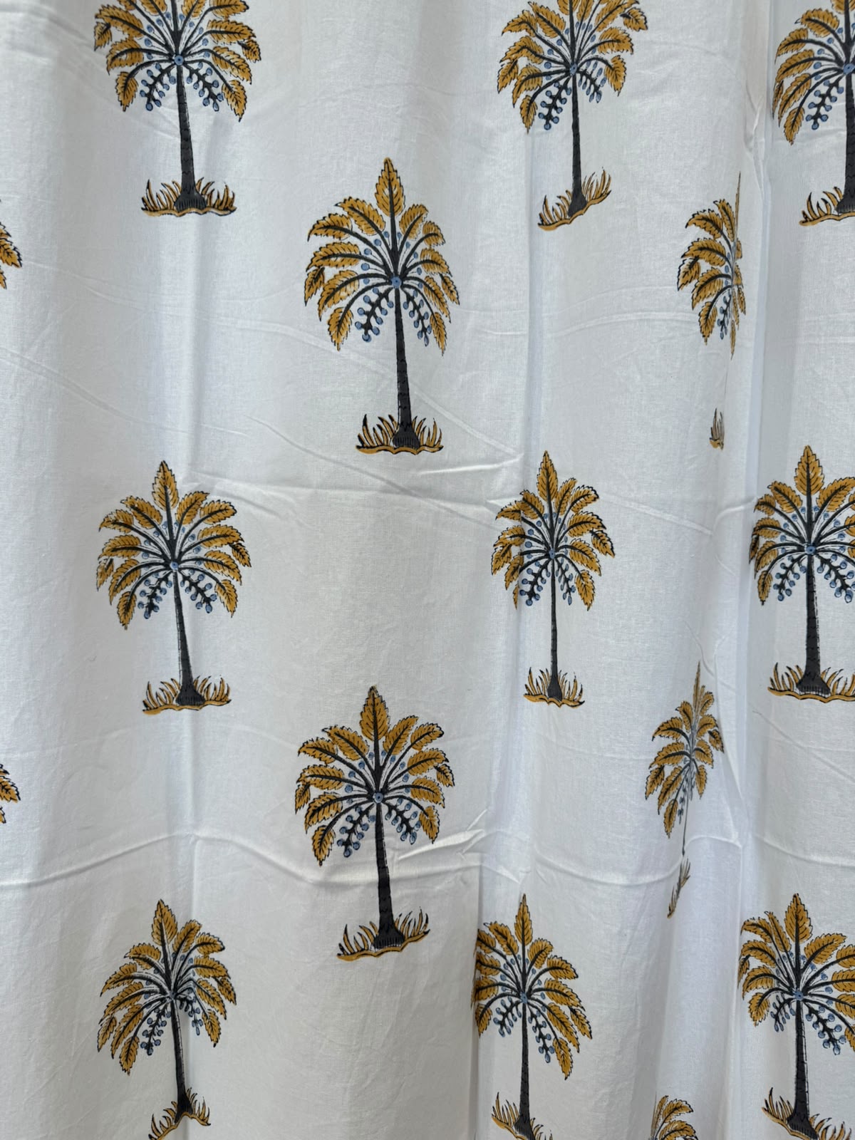 Block Printed Cotton Curtains 7ft Set(2pcs)