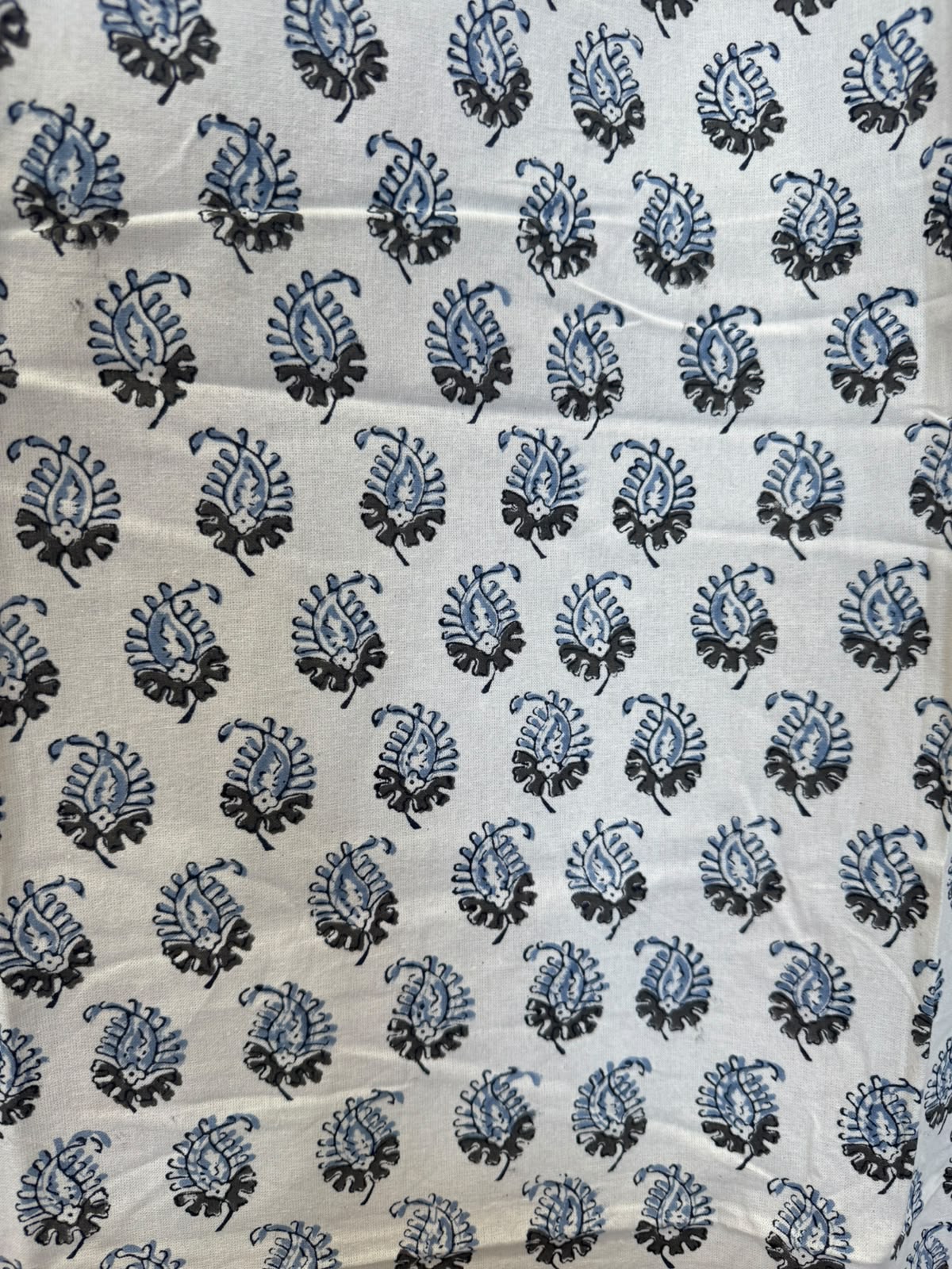 Block Printed Cotton Curtains 7ft Set(2pcs)