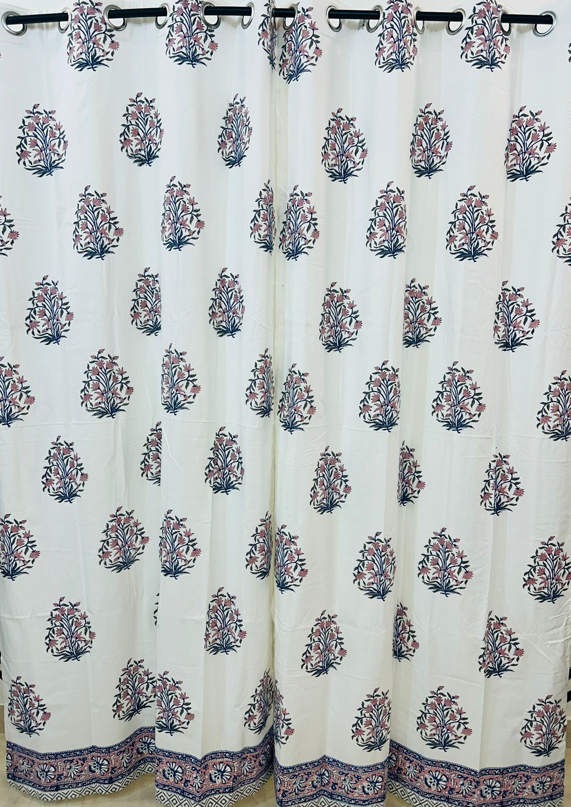 Cotton Curtains 9ft Set(2pcs)