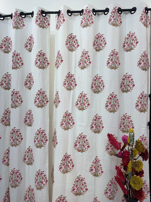 Flamingo Boota Cotton Curtains 9ft Set(2pcs)