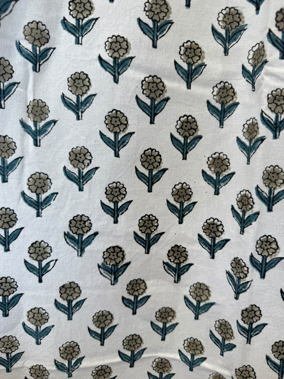Block Printed Cotton Curtains 9ft Set(2pcs)