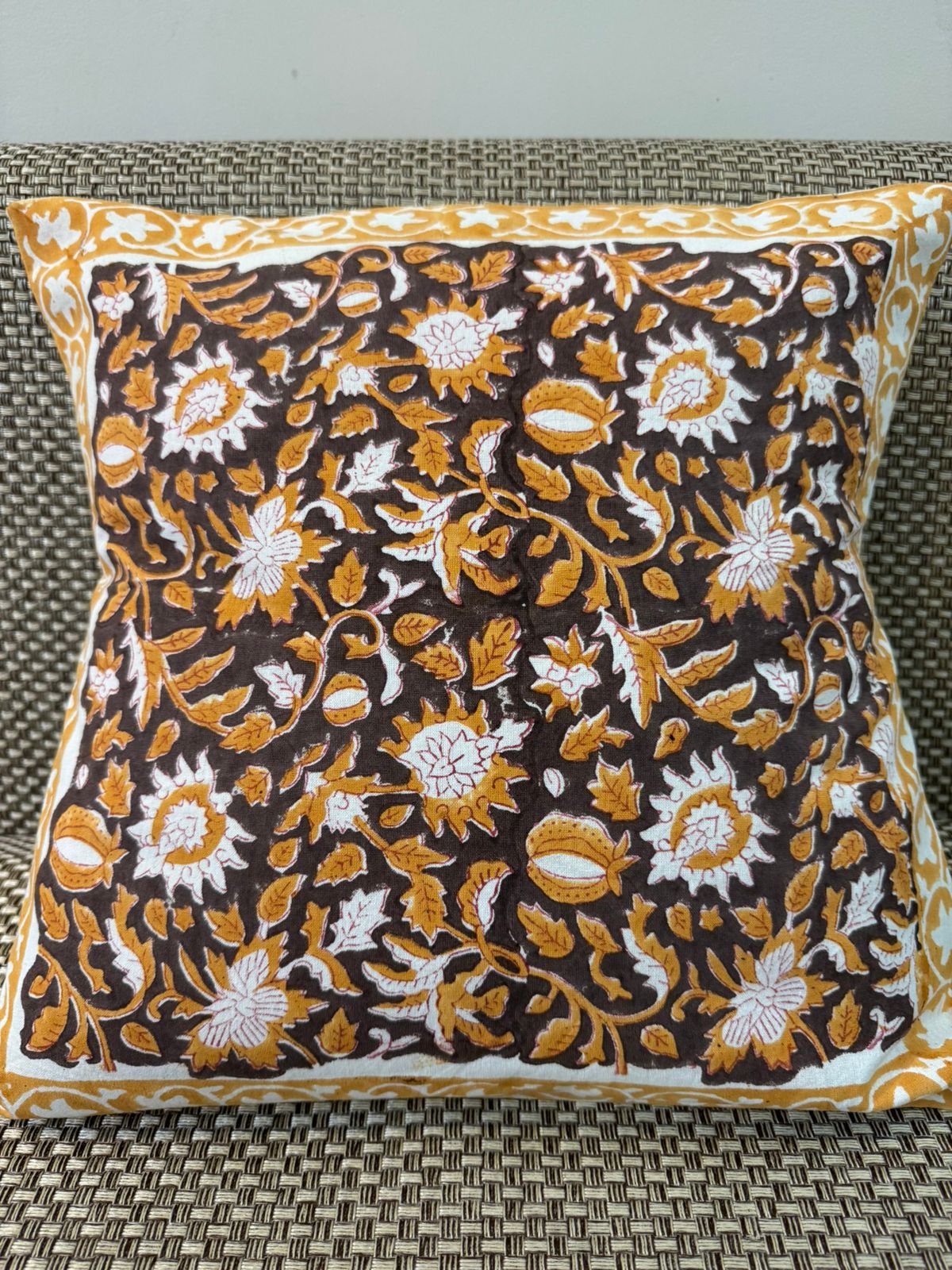 hand block printed cushion covers