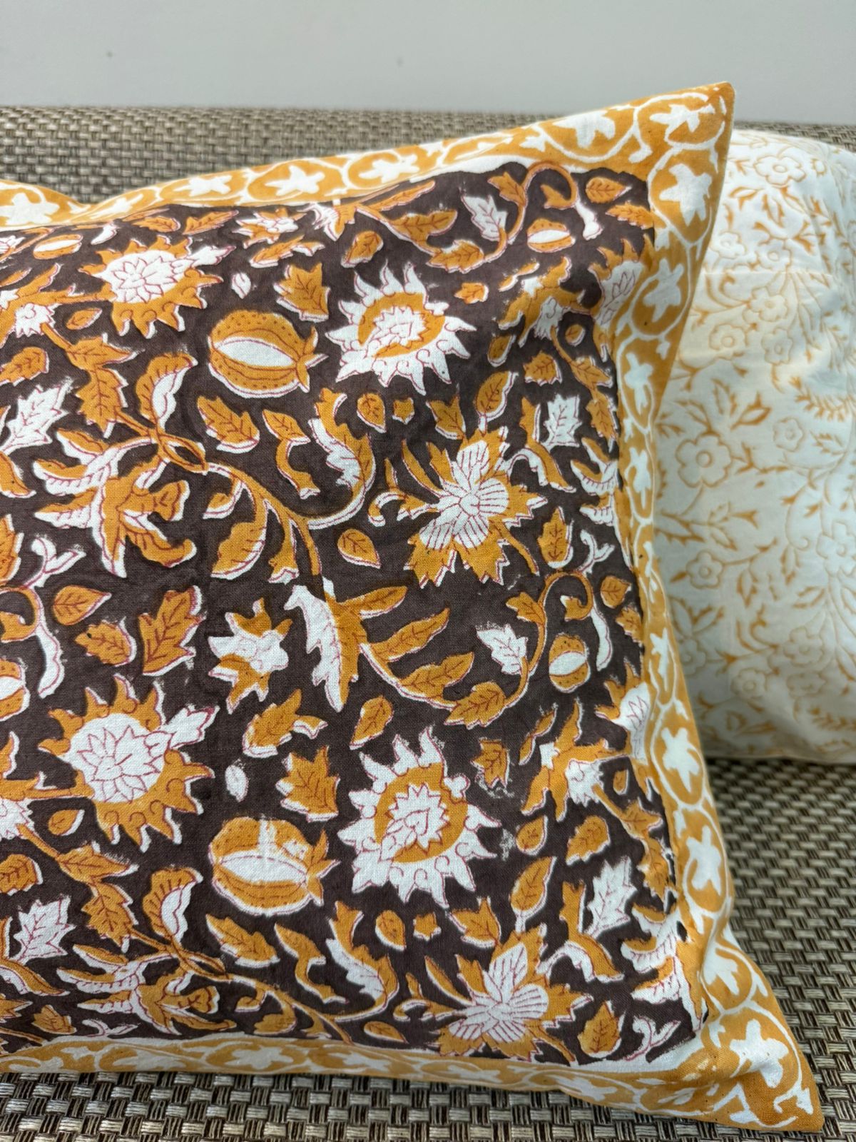 hand block printed cushion covers