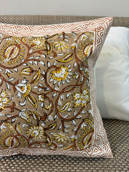 hand block printed cushion covers