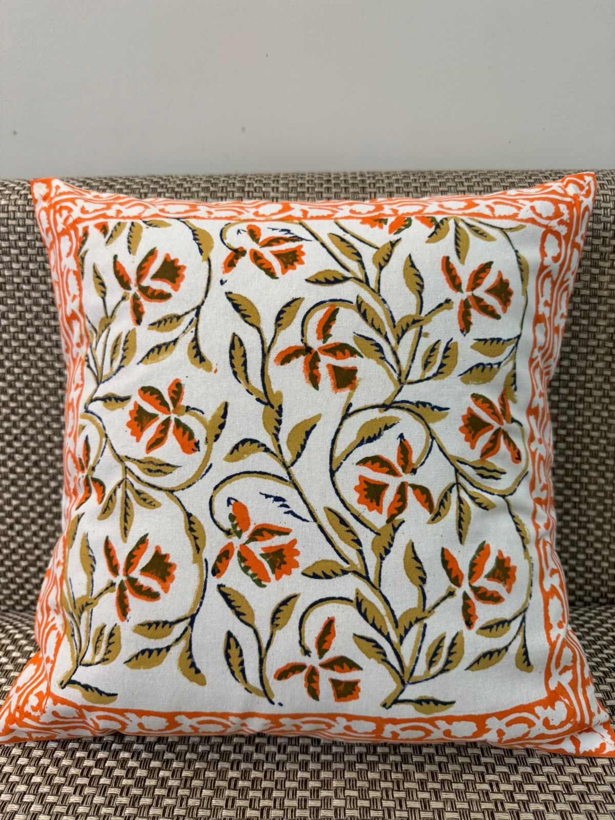 hand block printed cushion covers