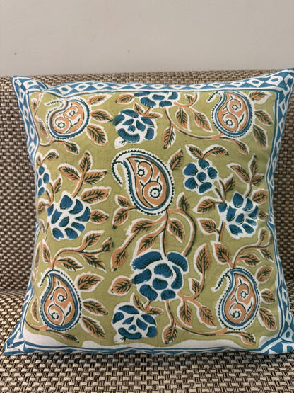 hand block printed cushion covers