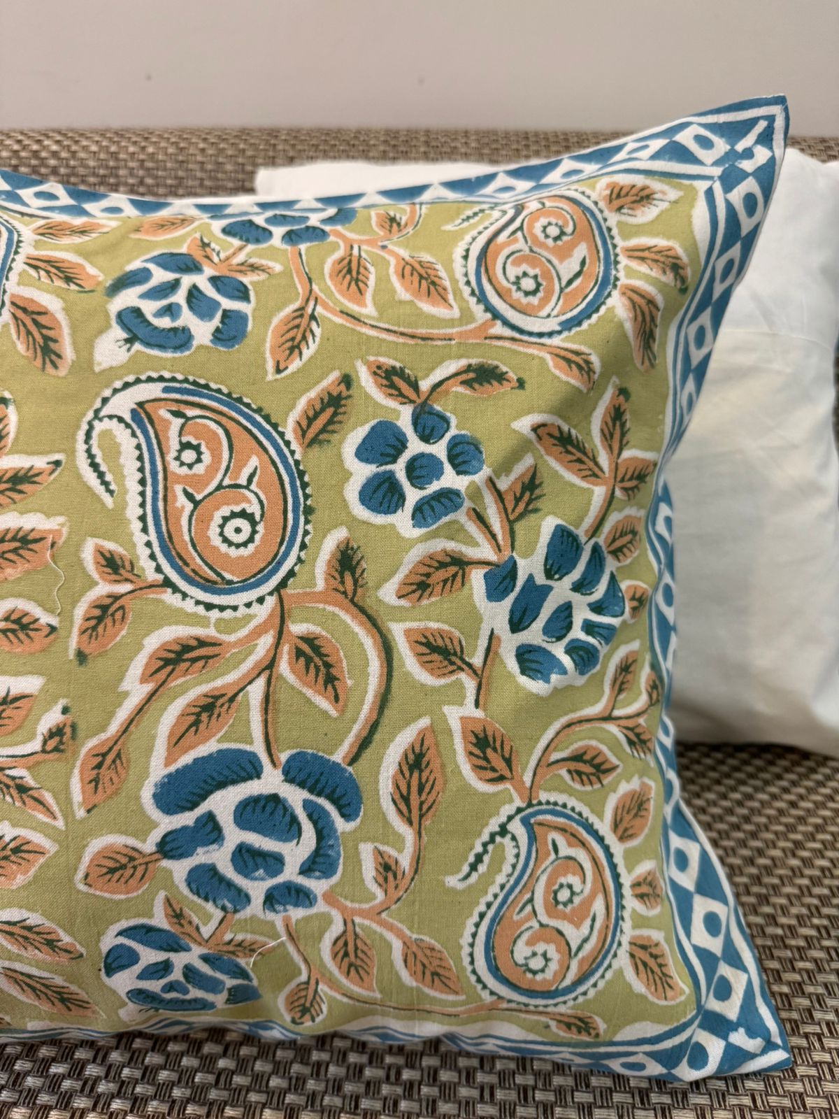 hand block printed cushion covers