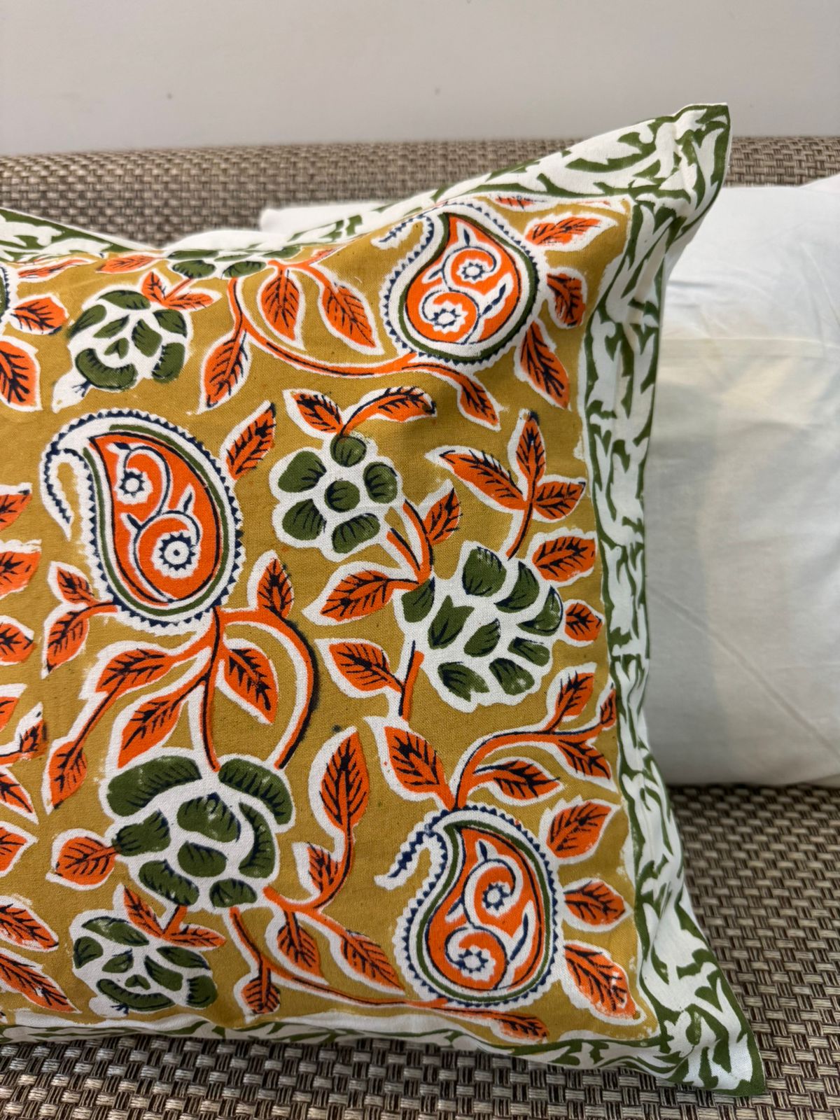 hand block printed cushion covers