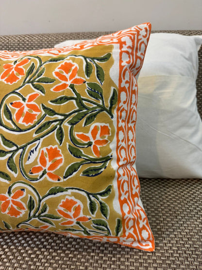 hand block printed cushion covers