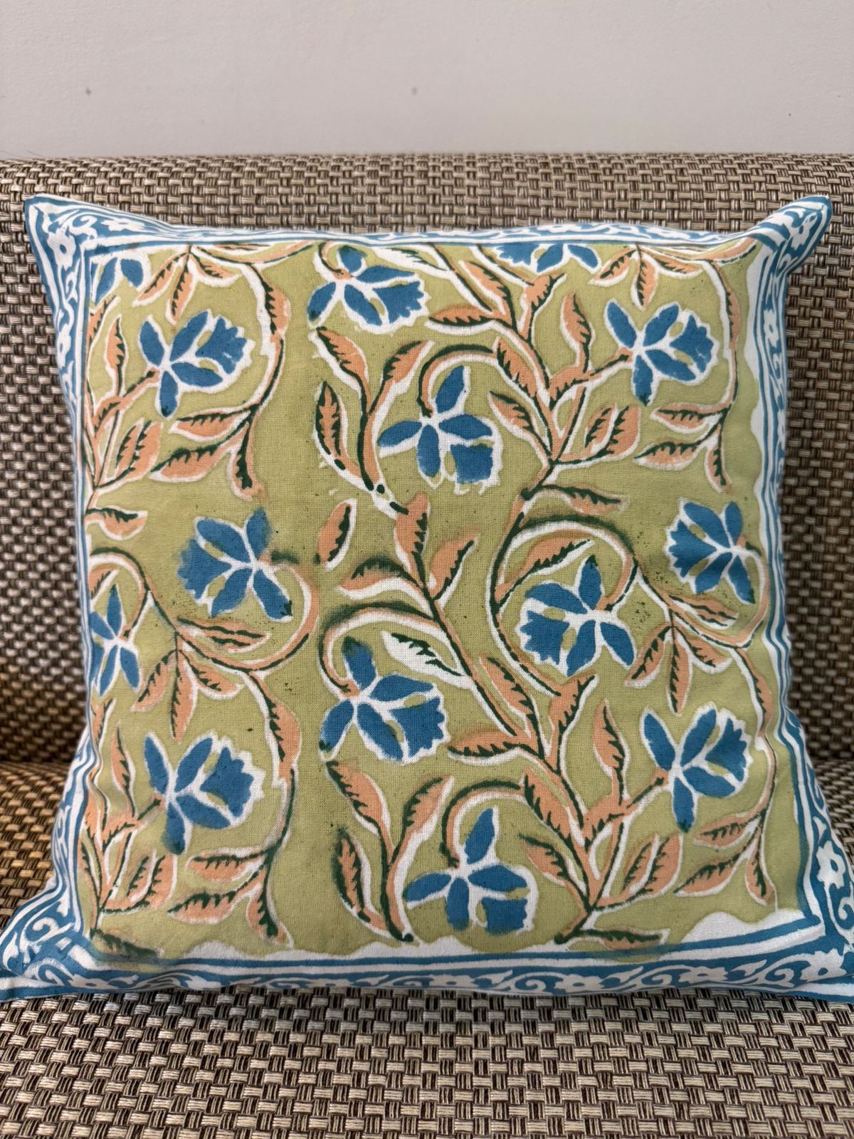 hand block printed cushion covers