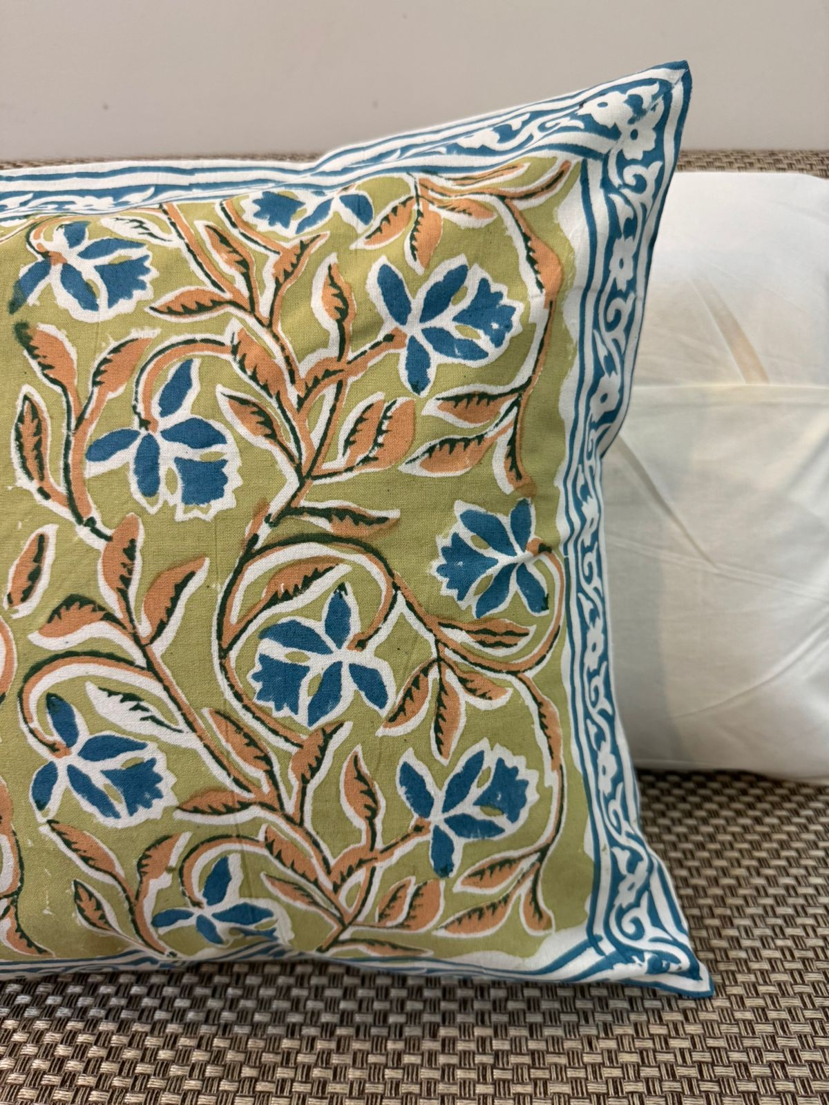 hand block printed cushion covers