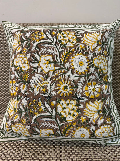 hand block printed cushion covers