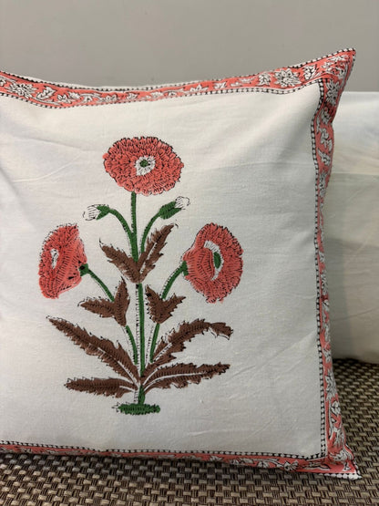 hand block printed cushion covers