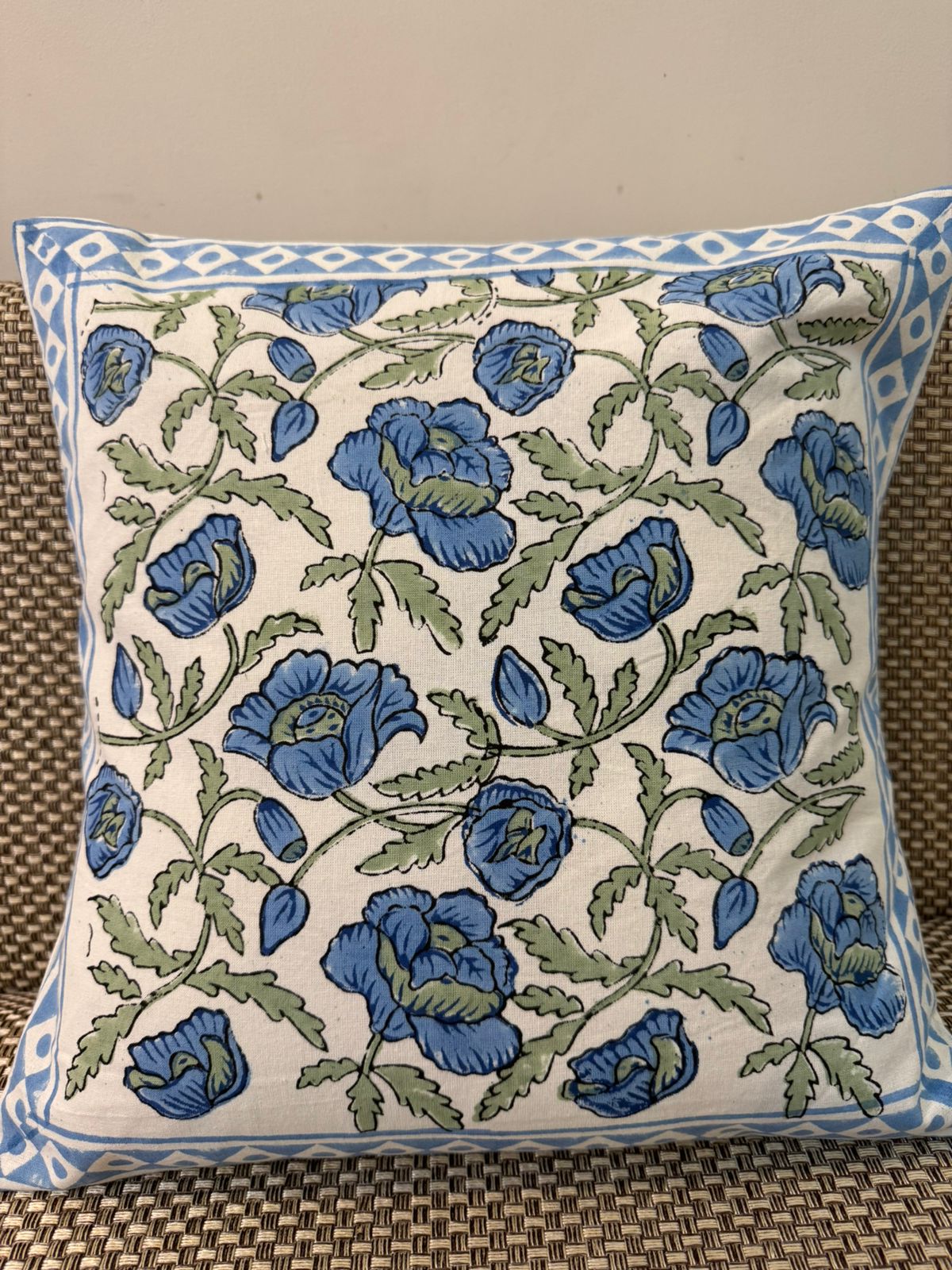 hand block printed cushion covers