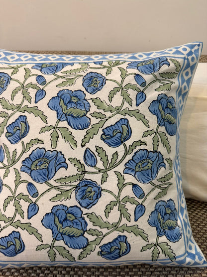 hand block printed cushion covers