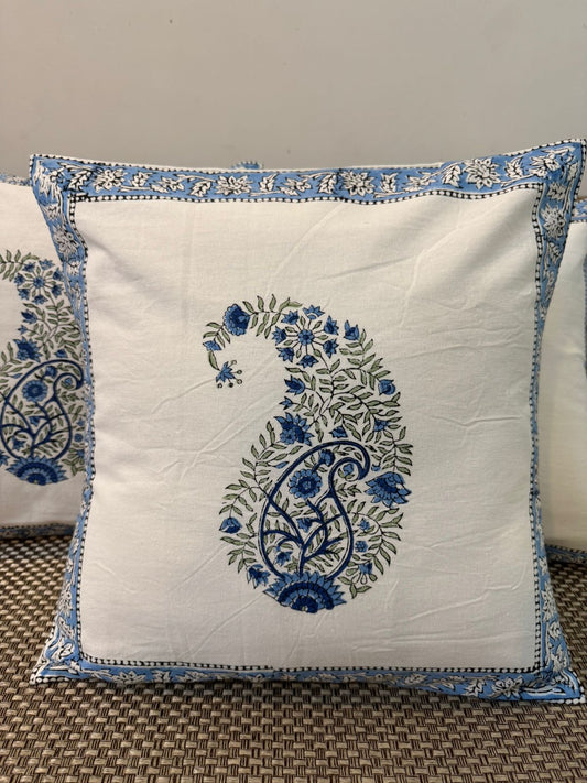 hand block printed cushion covers