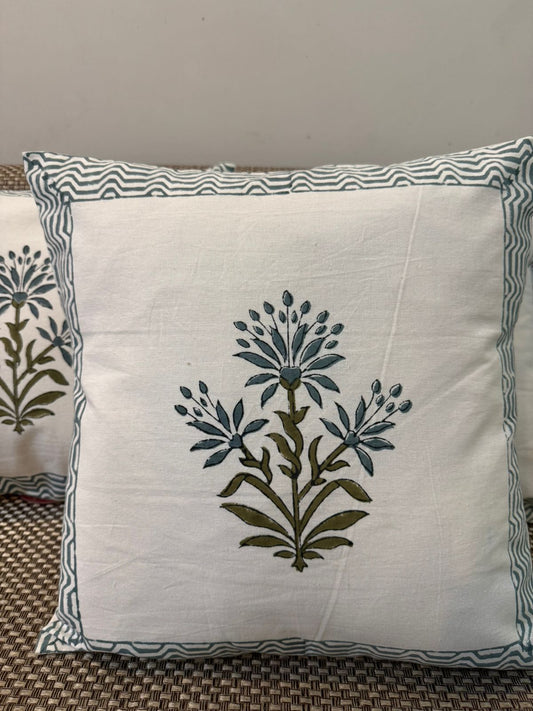 hand block printed cushion covers