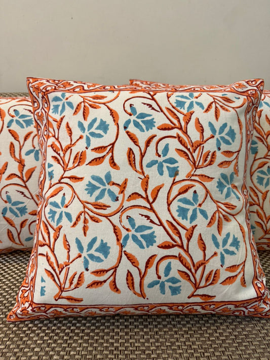 hand block printed cushion covers
