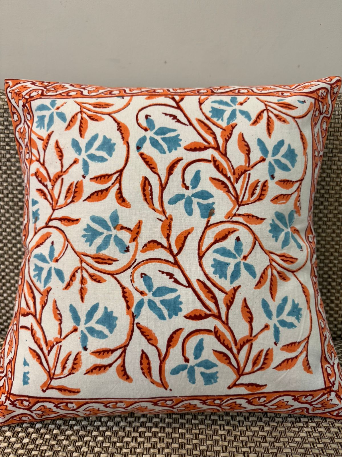 hand block printed cushion covers