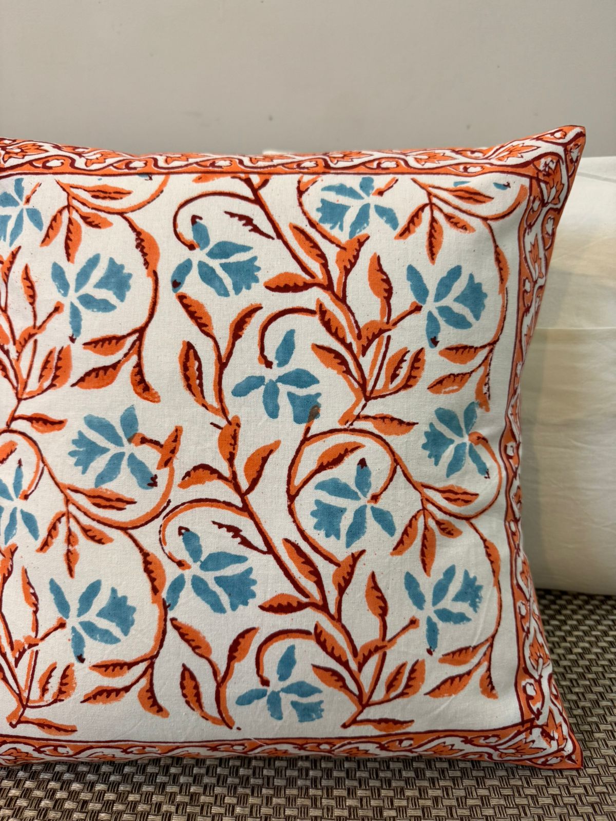 hand block printed cushion covers