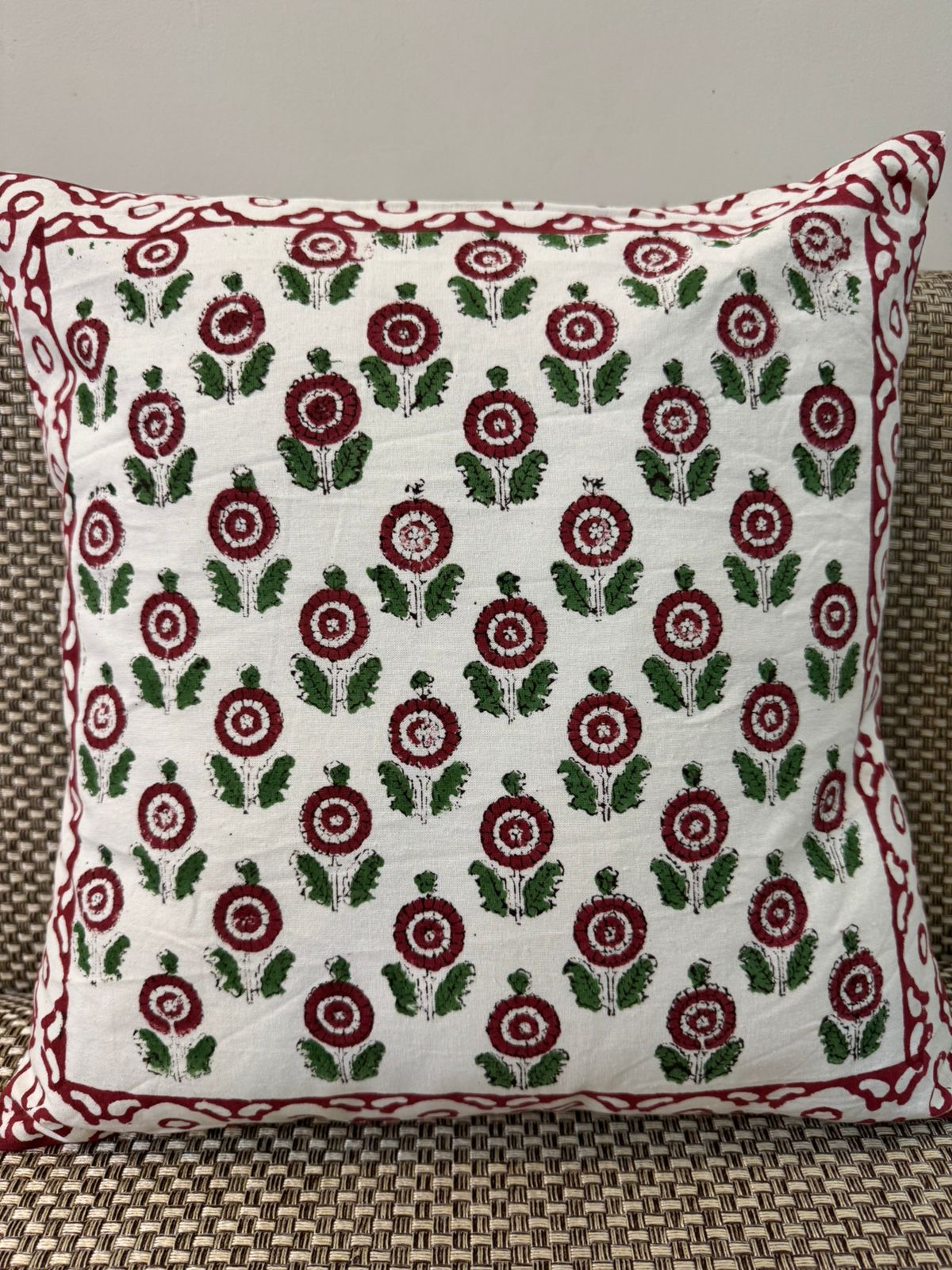 hand block printed cushion covers
