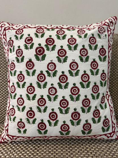 hand block printed cushion covers