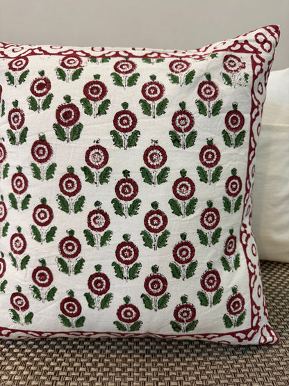hand block printed cushion covers