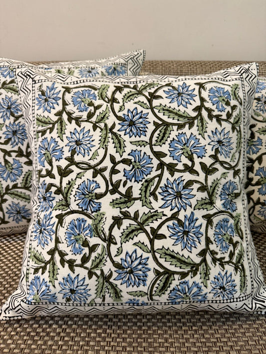hand block printed cushion covers
