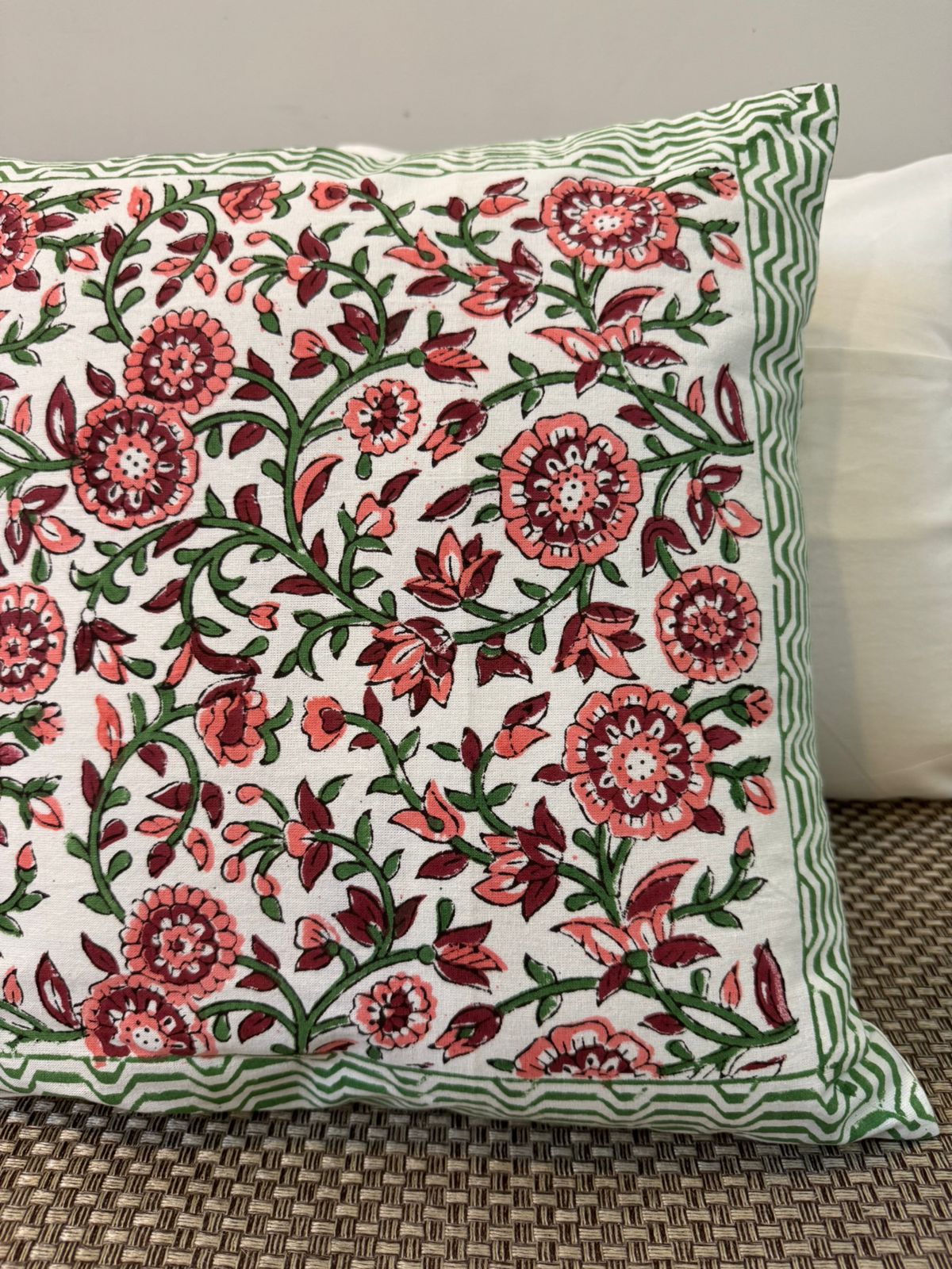 hand block printed cushion covers