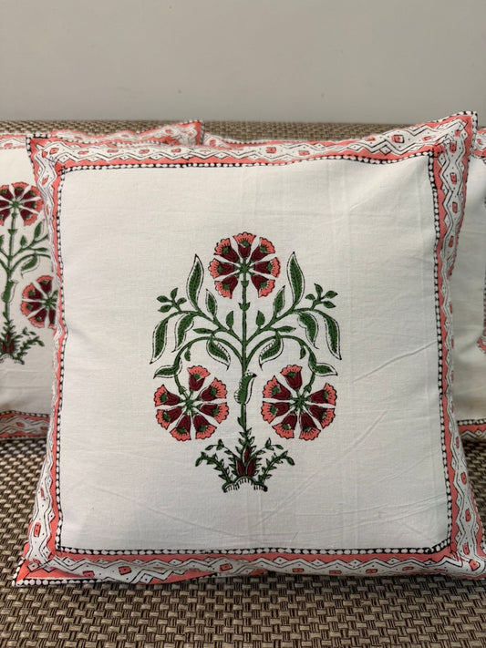 hand block printed cushion covers