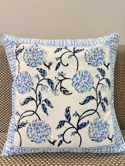 Blue Blossoms Cushion Covers 16" - Set of 5pc