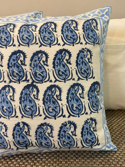 Paisley Grid Cushion Covers 16" - Set of 5pc