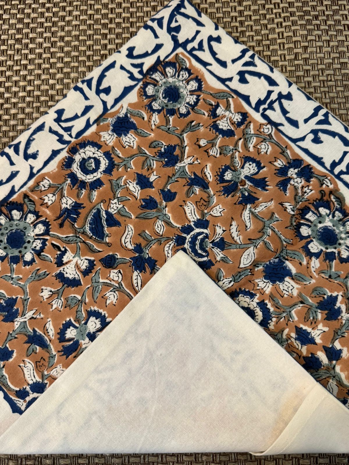 Indigo Earthy Petals Cushion Covers 16" - Set of 5pc