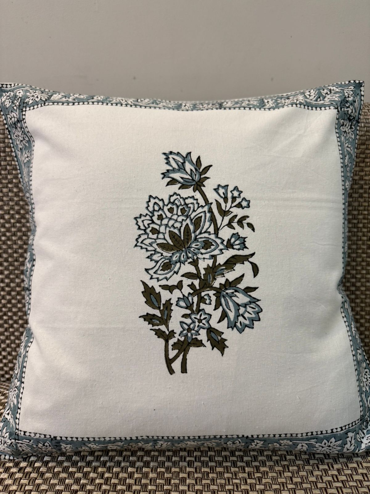 Sea Green Fern Cushion Covers 16" - Set of 5pc