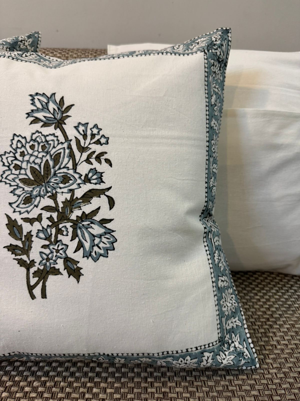 Sea Green Fern Cushion Covers 16" - Set of 5pc