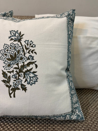 Sea Green Fern Cushion Covers 16" - Set of 5pc