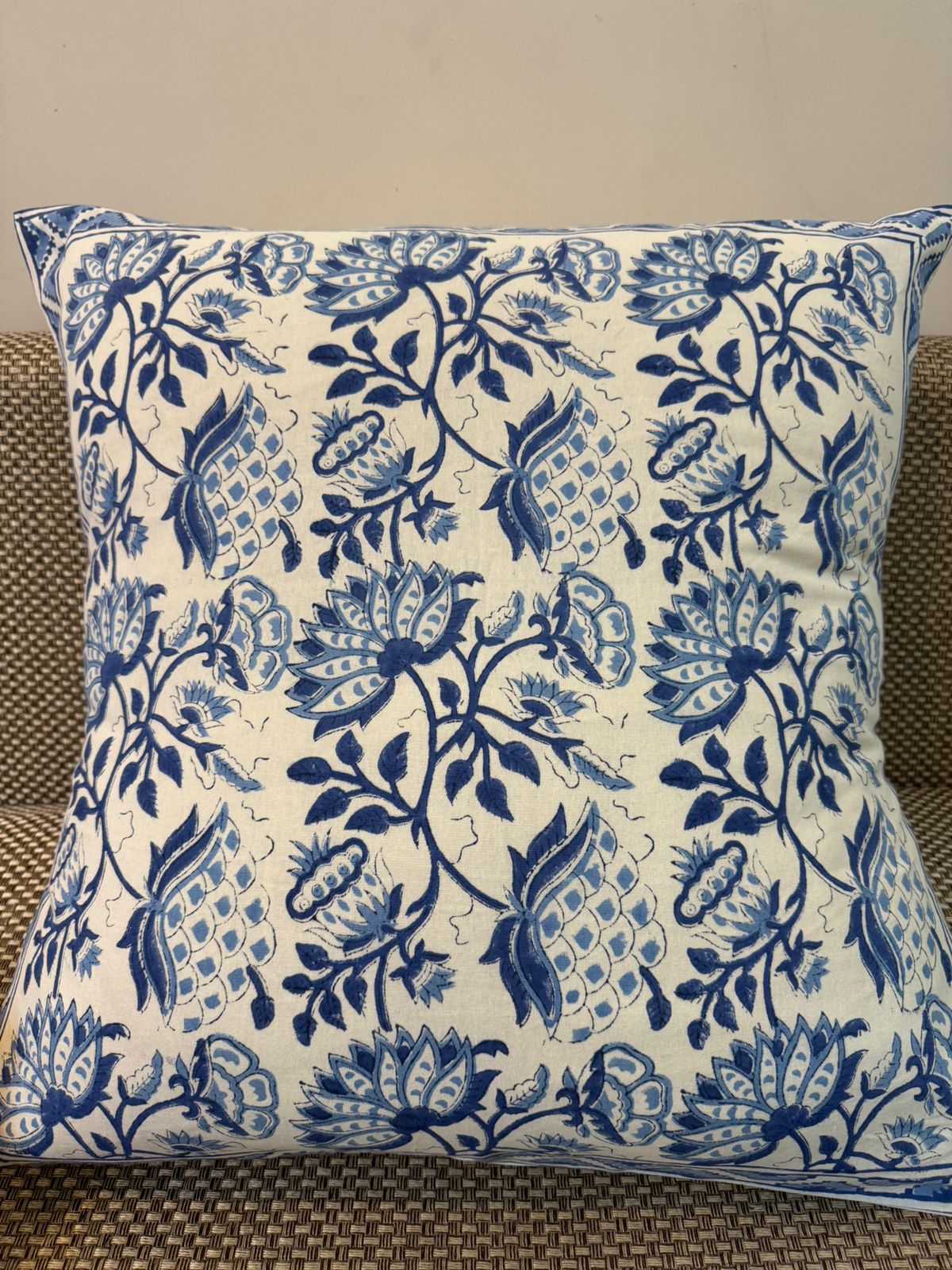 hand block printed cushion covers