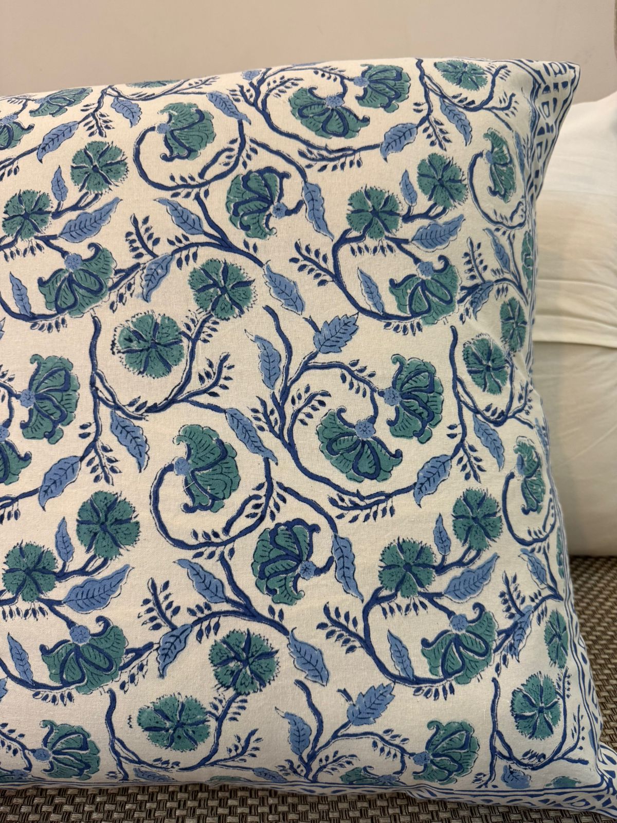 hand block printed cushion covers