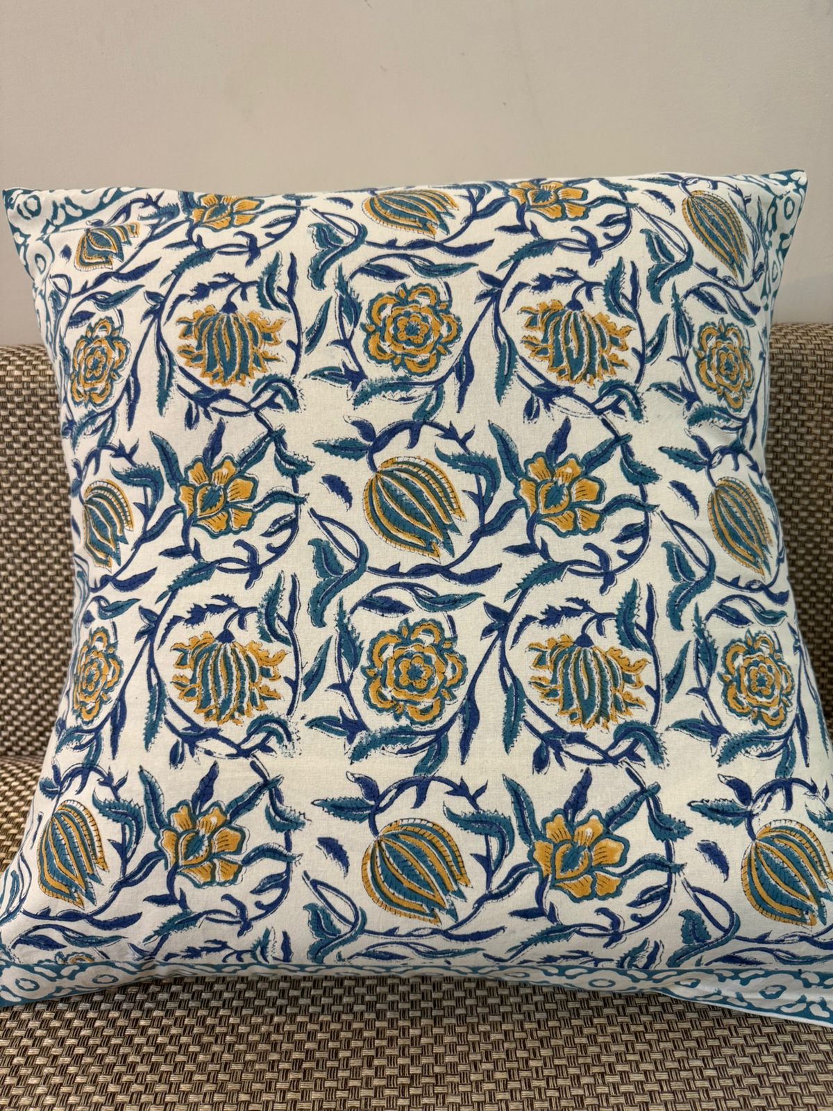 hand block printed cushion covers