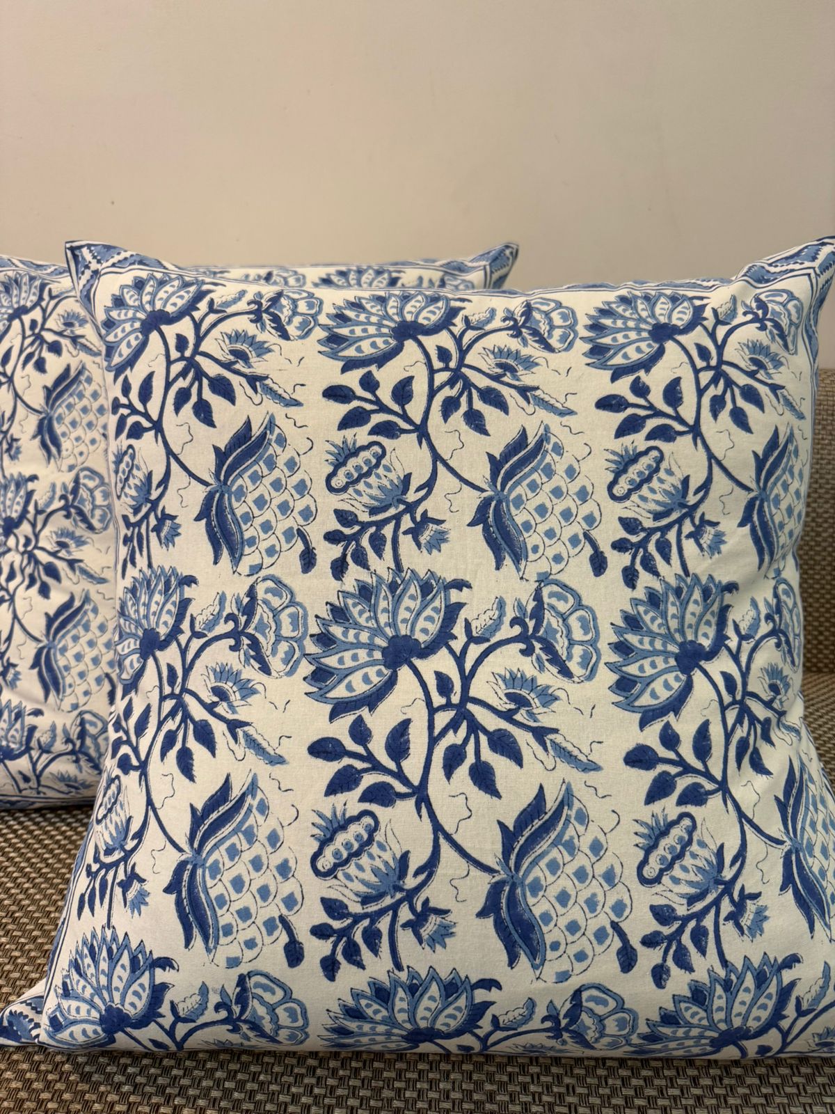 hand block printed cushion covers